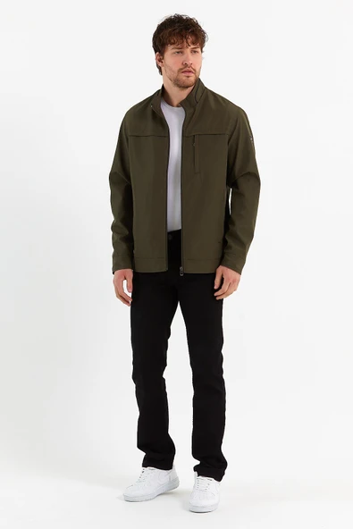 Yeni Sezon Erkek Yeşil İki İç Cepli Su Ve Rüzgar Geçirmez Mevsimlik&Yazlık Mont - Resim 4