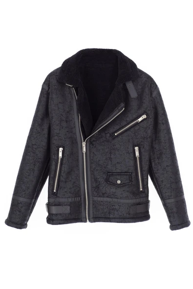 Erkek Çocuk Siyah Napa Deri İçi Kürklü Mont&Ceket - Resim 2