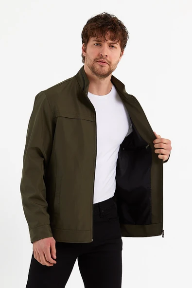 Yeni Sezon Erkek Yeşil İki İç Cepli Su Ve Rüzgar Geçirmez Mevsimlik&Yazlık Mont - Resim 3