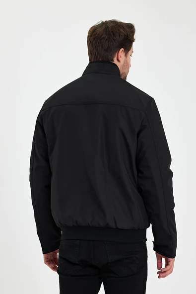 Siyah İçi Kalın Kürklü Hakim Yakalı Rüzgar Ve Su Geçirmez Mont&Kaban - Resim 6