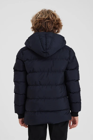 SİVAİST LACİVERT ERKEK ÇOCUK SU VE RÜZGAR GEÇİRMEZ İÇİ KALIN KÜRKLÜ MONT & KABAN - 6