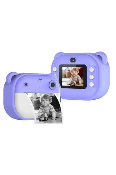 Dijital Video Kayıt Fotoğraf Çocuk Kamerası Anlık Termal Resim Kağıt Baskılı - 1
