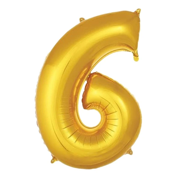 İkm İkm Balon 6 Rakamı Altın 76 cm - 1
