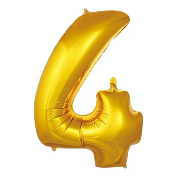 İkm İkm Balon 4 Rakamı Altın 76 cm - 1