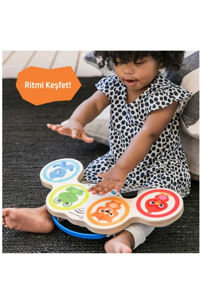 Baby Einstein Hape Magic Touch Drums Ahşap Vurmalı Oyuncak - 3