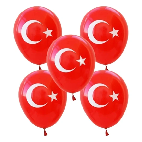 Trio Trio MNB009 Türk Bayraklı Balon 10 Adet - 1