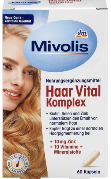 Mivolis Saç Yaşam Kompleksi Biotin Selenyum Çinko 60 Kapsül