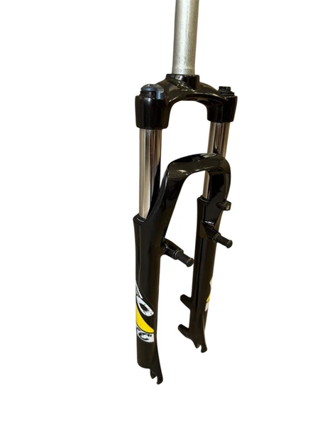 ZOOM M/LO 26" Jant Kilitli Bisiklet Maşası 1-1/8 QR Amortisörlü Maşa V-fren Disk Fren Uyumlu Siyah Sarı ürün görseli