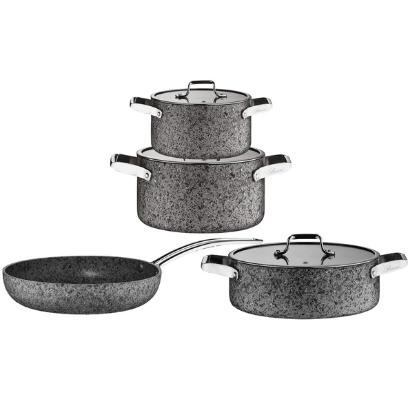 Stone-Age 7 Parça Çizilmez Yanmaz Yapışmaz İndüksiyonlu Tencere Seti ürün görseli