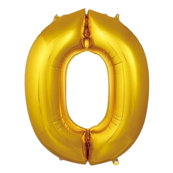 İkm İkm Balon 0 Rakamı Altın 76 cm - 1