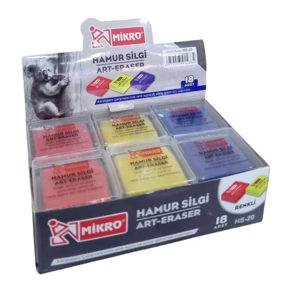 Mikro Hamur Silgi Renkli - 1