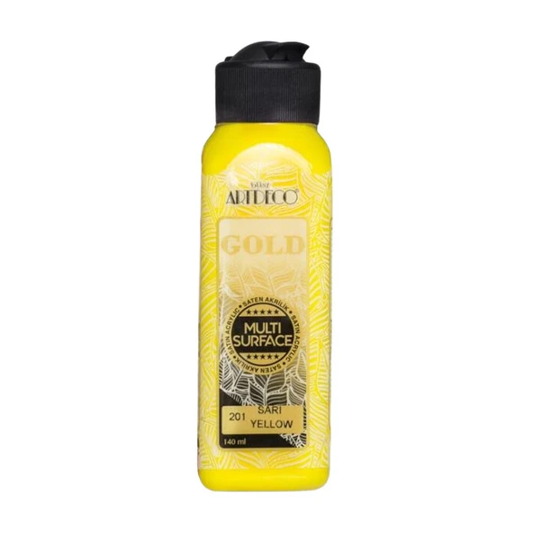 Artdeco Gold Multi Surface Saten Akrilik Boya Sarı 140 Ml 201 - 1