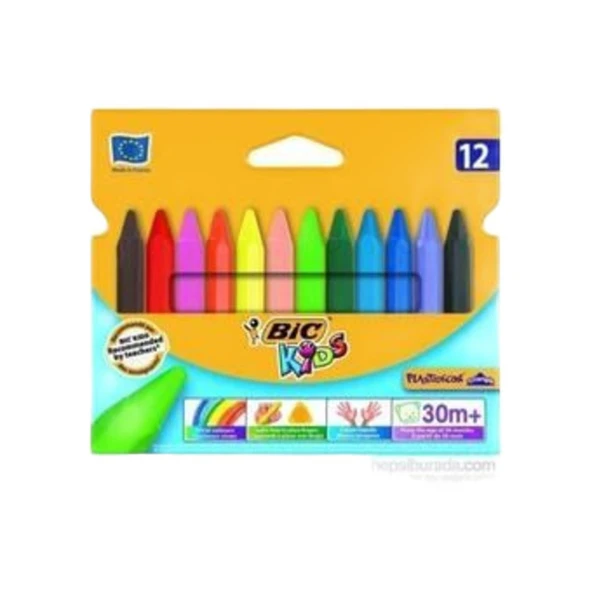 Bic Kids Plastidecor Mum Boya 12 Renk - 1
