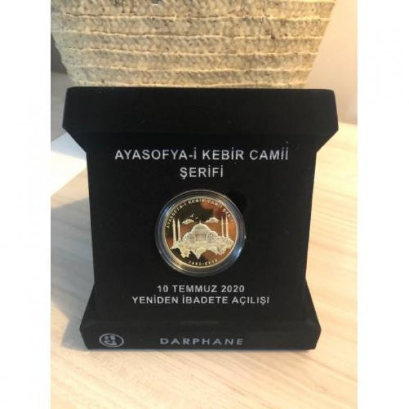 Ayasofya Camii 31.10 gr gümüş üzerine altın kaplama hatıra para - Resim 3