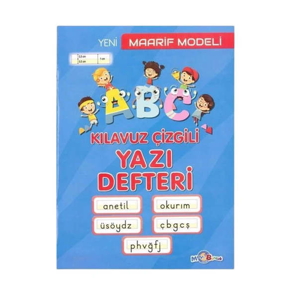 Mavi Boncuk Eğitim Kılavuz Çizgili Yazı Defteri Çizgili - 1