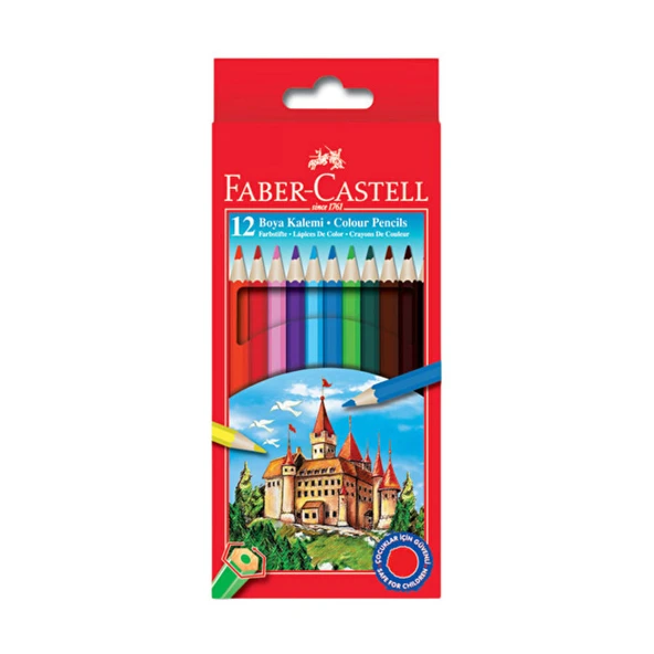 Faber Castell Kuru Boya Kalemi Tam Boy 12'li - 1