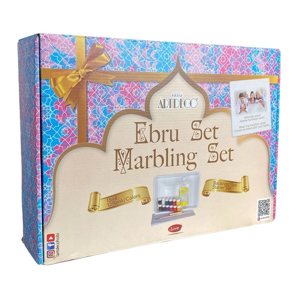 Artdeco Ebru Başlangıç Seti 12 Renk 15 Ml - 1