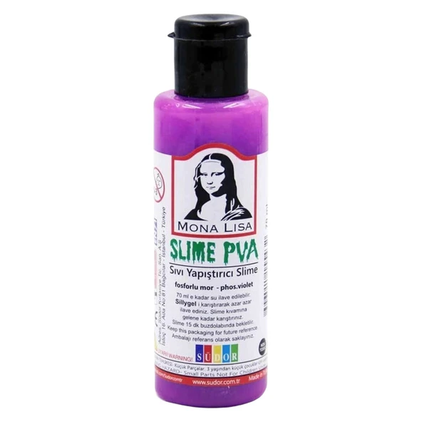 Südor Südor Sıvı Yapıştırıcı Slime Fosforlu Mor 70 ml - 1