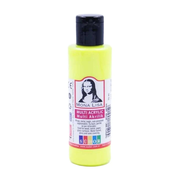 Südor Mona Lisa Multi Akrilik Fosforlu Sarı 70 Ml - 1