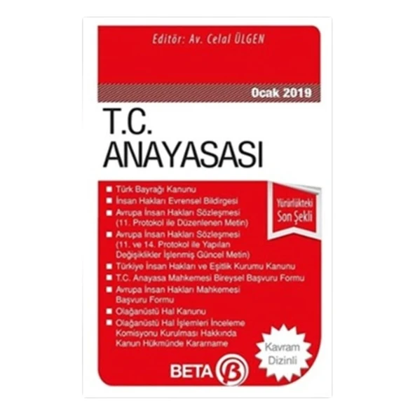 Beta Beta Yayınları Celal Ülgen T.C. Anayasası Eylül 2020 - 1