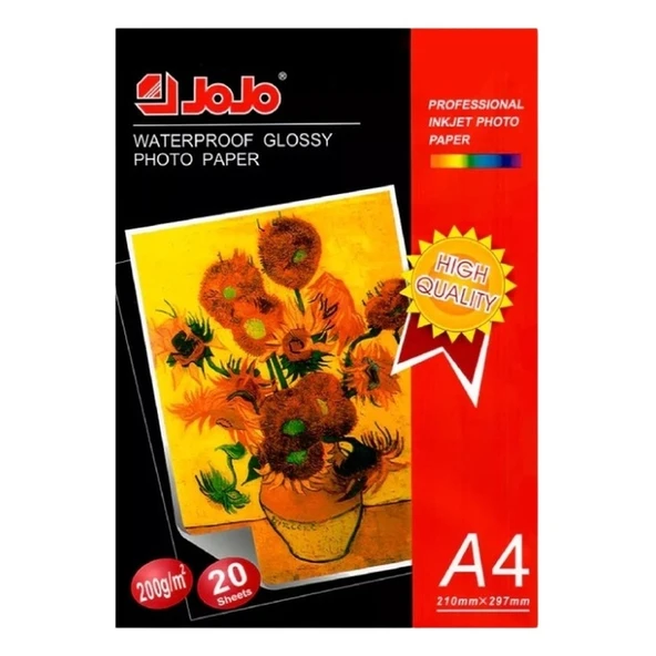 Kırtasiye Jojo A4 Premium Glossy Fotoğraf Kağıdı 20'li 200 g - 1