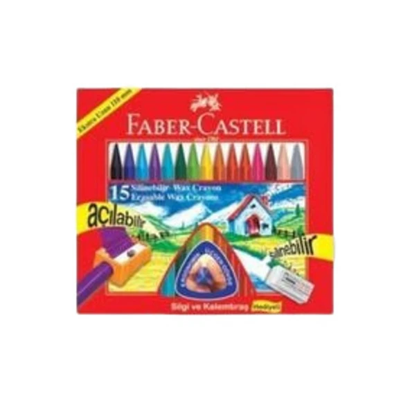 Faber Castell Silinebilir Wax Crayon Pastel 15'li - 1