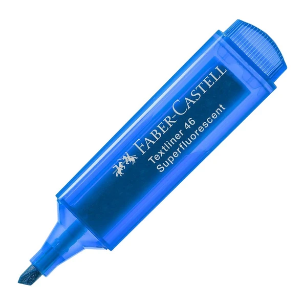 Faber Castell Şeffaf Gövde Fosforlu Kalem Mavi - 1