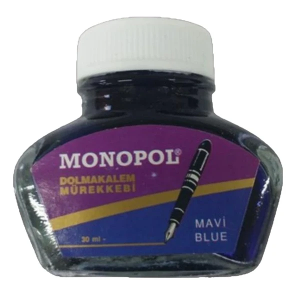 Monopol Monopol Dolma Kalem Mürekkebi Mavi 30 ml - 1