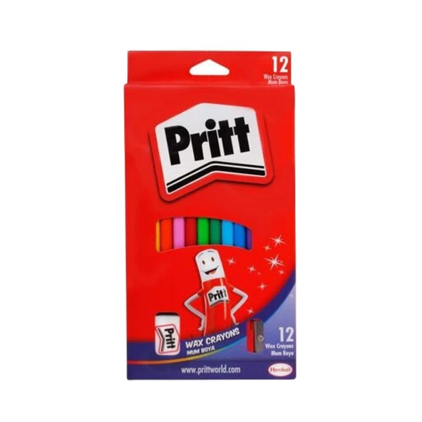 Pritt 12 Li Silinebilir Pastel Boya - Mum Boya - 1