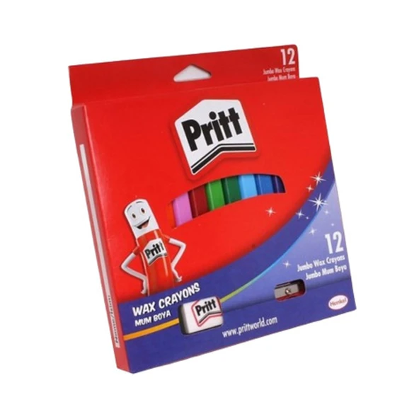 Pritt Pritt Silinebilir Jumbo Üçgen Mum Boya 12'li - 1