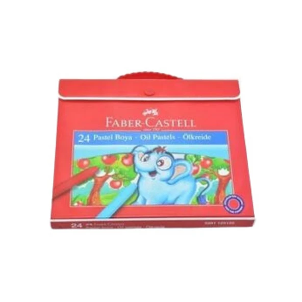 Faber Castell Plastik Çantalı Tutuculu Pastel Boya 24 Renk - 1