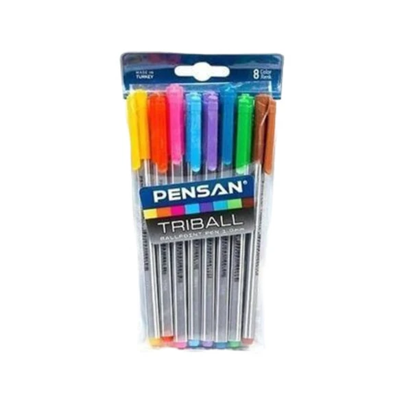 Pensan Triball Tükenmez Kalem Renkli 8'li - 1