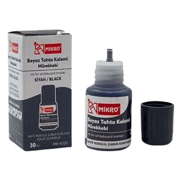Mikro Mikro M-6020 Siyah Tahta Kalemi Mürekkebi - 1