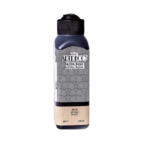 Artdeco Akrilik Boya 140Ml Siyah 3618 - 1