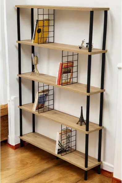 PEKA Çevir Kur 5 Raflı Modern Dekoratif Geniş Kitaplık Klasörlük Çok Amaçlı Düzenleyici Raf ürün görseli 1