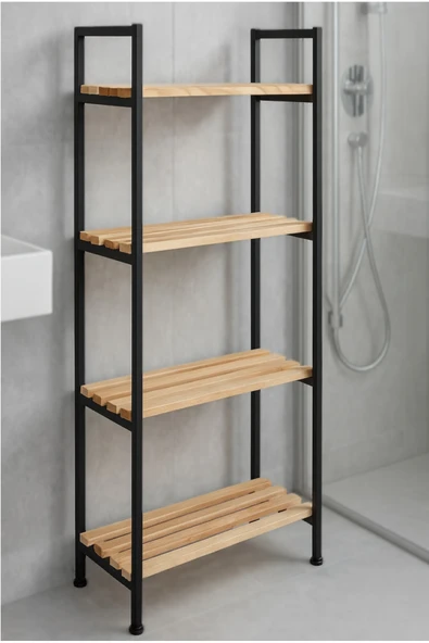 PEKA 4 Raflı Metal Banyo Düzenleyici Çok Amaçlı Raf Mutfak Düzenleyici Dolap - 3