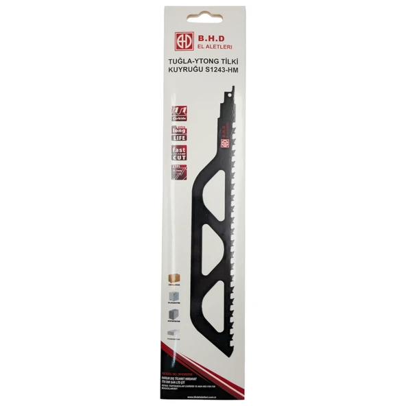 Fixonic B.H.D BHD00338 304mm Tuğla/Ytong Elmas Tilki Kuyruğu Testeresi - Resim 3