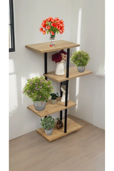 PEKA Yüksek Kalite 4 Katlı Çiçeklik Saksı Standı Balkon Rafı Saksılık - Resim 3