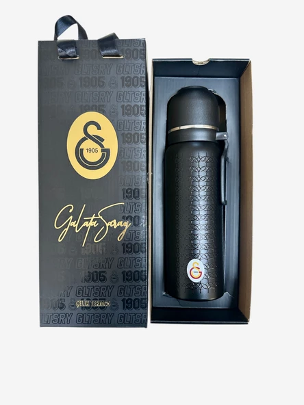 Galatasaray 650ml Lisanslı Çift Katlı Paslanmaz Çelik Termos  Hediye Kutulu - 2