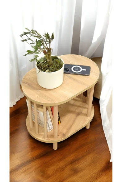 PEKA Yan Sehpa - Komodin - Salon - Oturma Odası Zigon Sehpa - 2