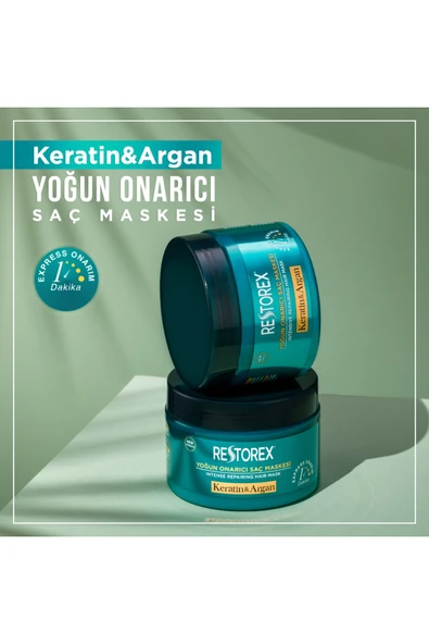 Restorex Keratin & Argan Onarıcı Saç Bakım Maskesi 300 Ml - 5