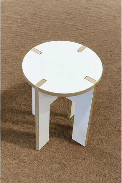 PEKA Minimalist MDF Demonte Tabure - Geçmeli Tasarım - Kolay montaj - 6