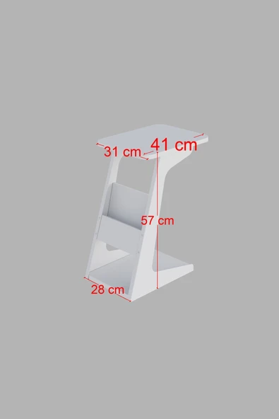 PEKA C Sehpa Metal Ayaklı Koltuk Sehpası Yan Sehpa Zigon Sehpa Servis Sehpası - Siyah Mermer - Resim 5