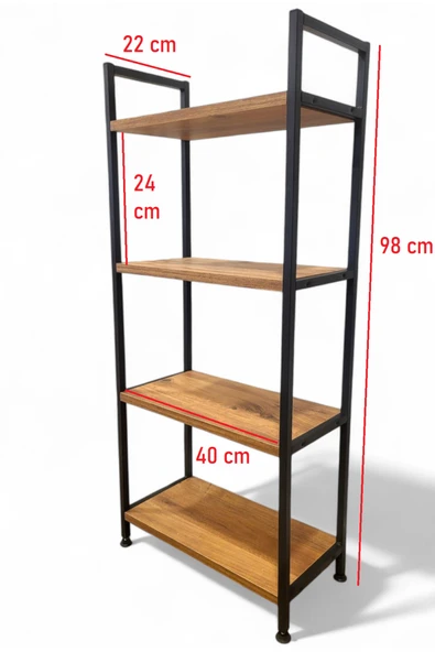 PEKA 4 Raflı Metal Mutfak Düzenleyici Çok Amaçlı Raf Banyo Düzenleyici Dolap - 3