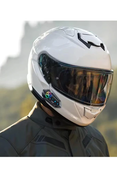 Y12  Motor Kask Kulaklık Rgb Modlu Radyolu Motosiklet Kulaklık 5.3 Bluetooth Intercom - 7
