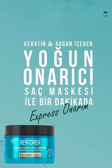 Restorex Keratin & Argan Onarıcı Saç Bakım Maskesi 300 Ml - 7