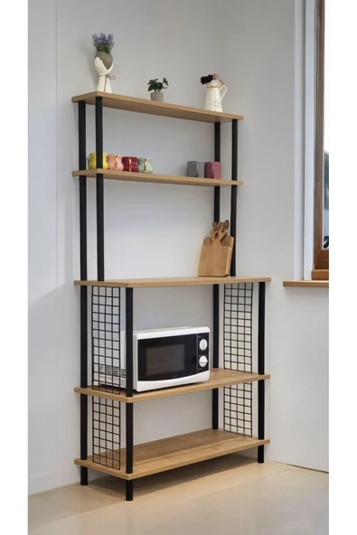 PEKA Yüksek Kalite Kahve Köşesi Mutfak Rafı Mutfak Masası Çok Amaçlı Dolap Mutfak Standı Bango - Resim 2