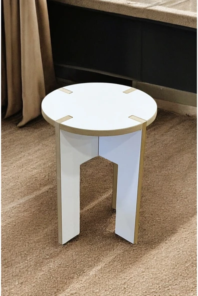 PEKA Minimalist MDF Demonte Tabure - Geçmeli Tasarım - Kolay montaj - 7