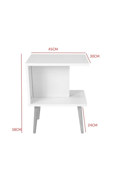PEKA Yan Sehpa - Salon - Oturma Odası Zigon Sehpa - Antrasit - 5
