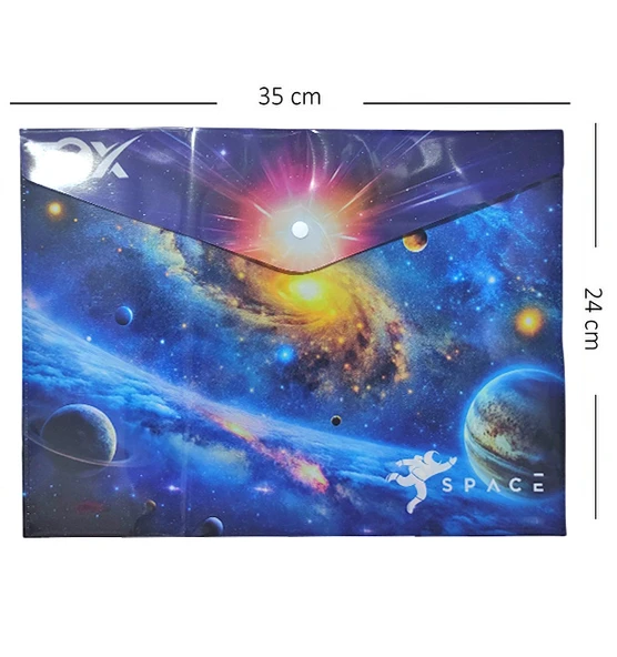 Astronot Desenli Çıt Çıtlı Zarf Dosya - 1 Adet ürün görseli